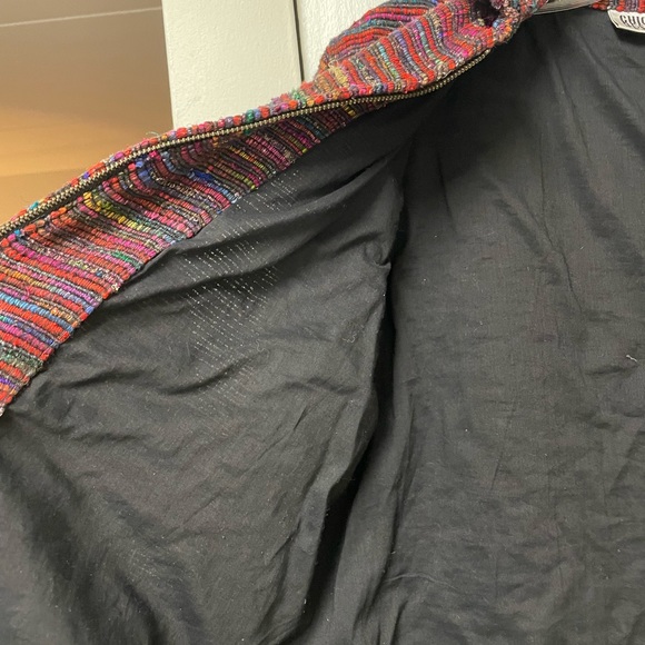CHICO’S Silk Muticolor Jacket • size 2 aka Large • zip up • striped woven design - Picture 11 of 14